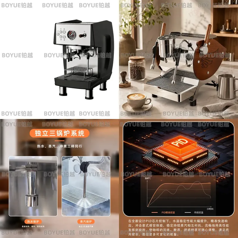 Semi Automatic Espresso Machine Pid - Commerciële semi-automatische espressomachine met Italiaanse PID-temperatuurregeling,