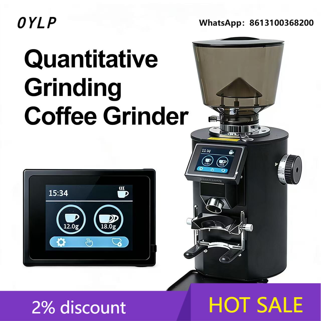 Commercial Coffee Grinder Flat Burr 64Mm - OYLP 64mm Titanium Platte Maalsteen Professionele