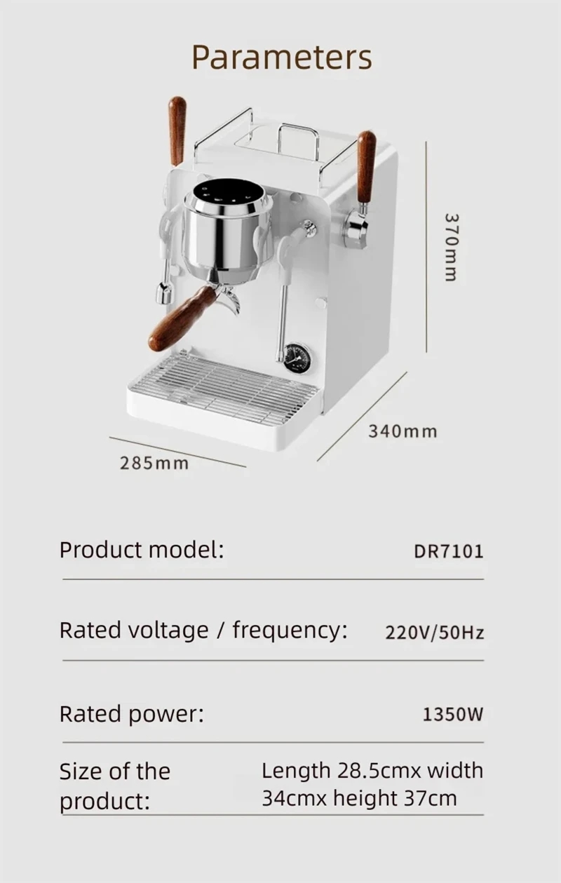 Semi Automatic Espresso Machine Pid - E101 58mm Espressomachine met PID Halfautomatische