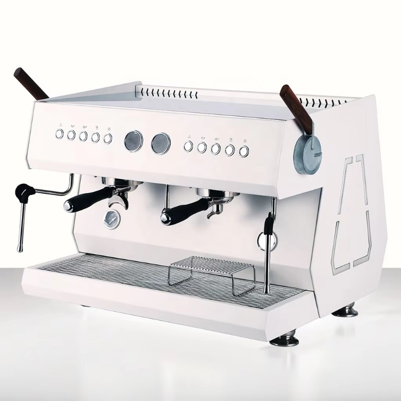 Commercial Espresso Machine 2 Group - Slimme semi-automatische 2-groeps professionele espresso-koffiemachine voor