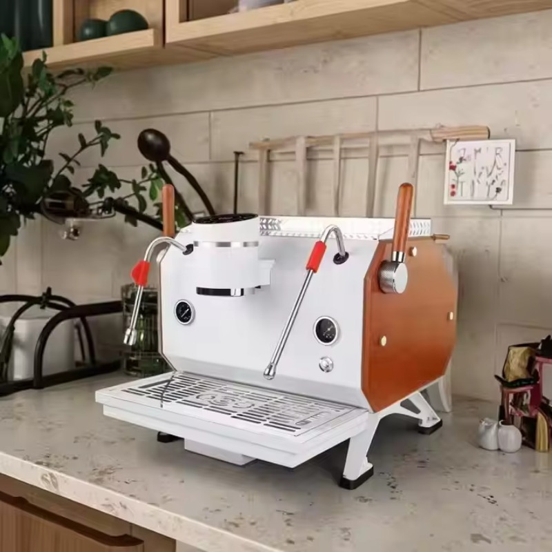 Commercial Espresso Machine 2 Group - Enkelgroeps semi-automatische espressomachine, 12 kopjes, programmeerbaar,