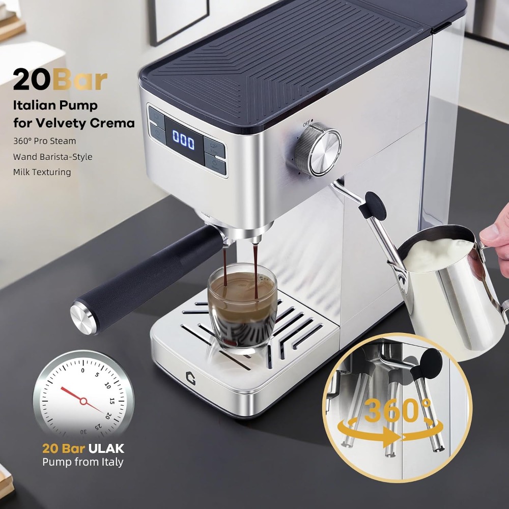 Garvee Compact 20 Bar Espresso - Espresso Machine Dual Boiler recensie en prijs